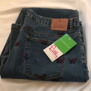 NWT Lilly Pulitzer Chocolate Lab Jeans